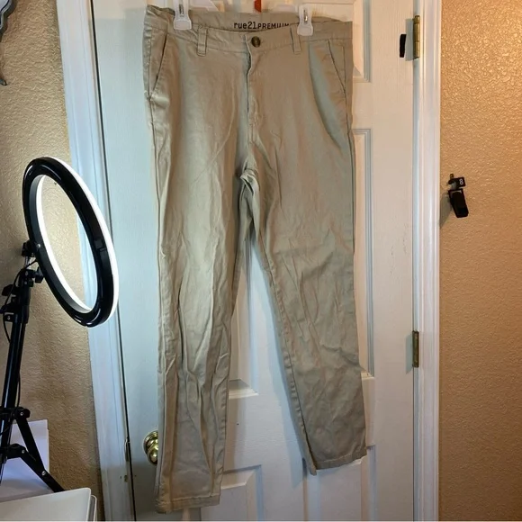 Rue21 Pants Rue2 Premium Mens 34x32 Khaki Chino Pants Stretch